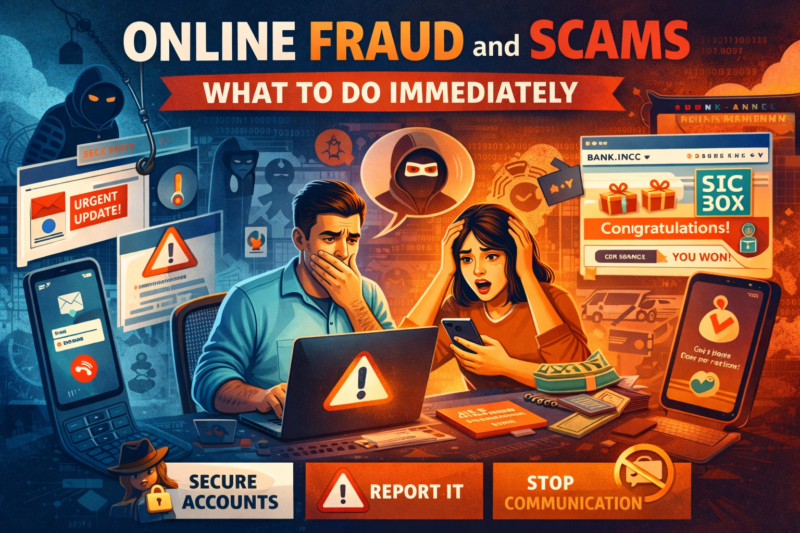 Online Fraud and Scams: What to Do Immediately (Step-by-Step)