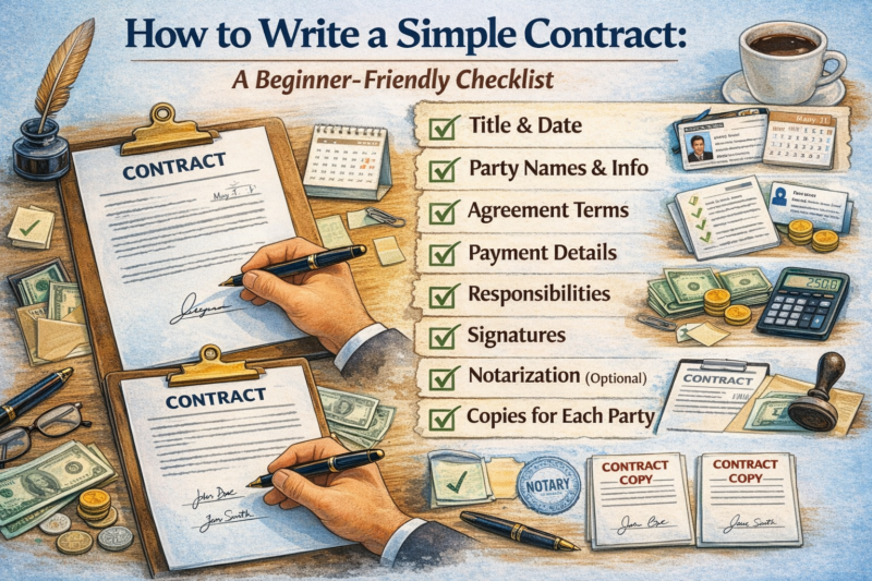 How to Write a Simple Contract: A Beginner-Friendly Checklist
